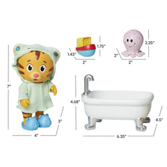 Daniel Tiger's Neighborhood Tigey slippers completing the bath-time outfit.