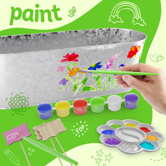 Dan&Darci six-color paint strip used to decorate the planter and markers.