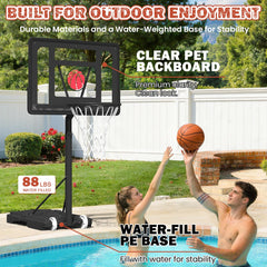 Danrelax pool basketball hoop base provides stable support for lively games.