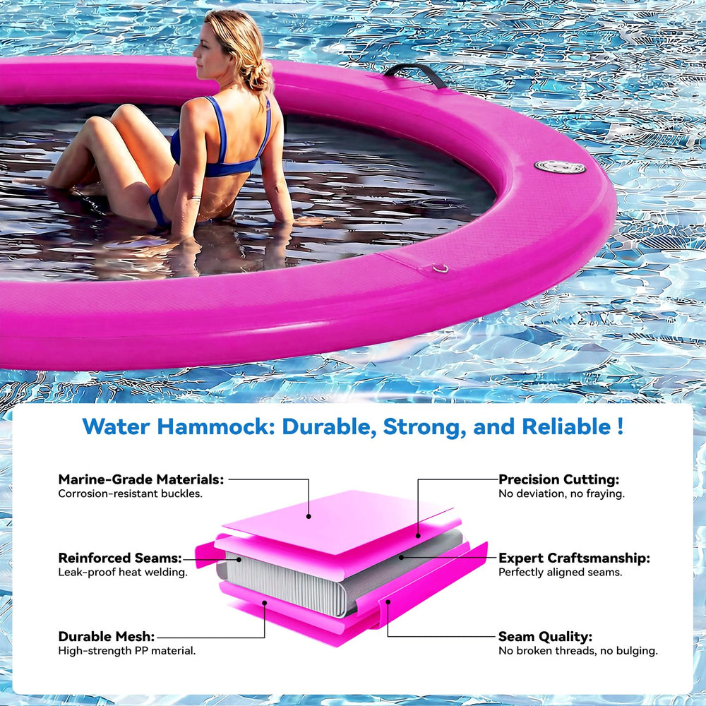 Danrelax Sunchill mesh-supported hammock provides comfortable water seating