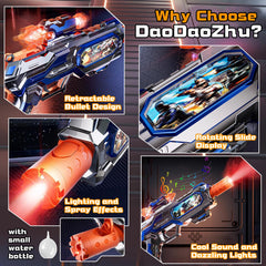DaoDaoZhu toy gun rotating slide display enhances visual engagement during playtime.