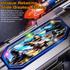 DaoDaoZhu light and sound toy gun shown from side view for dynamic action.