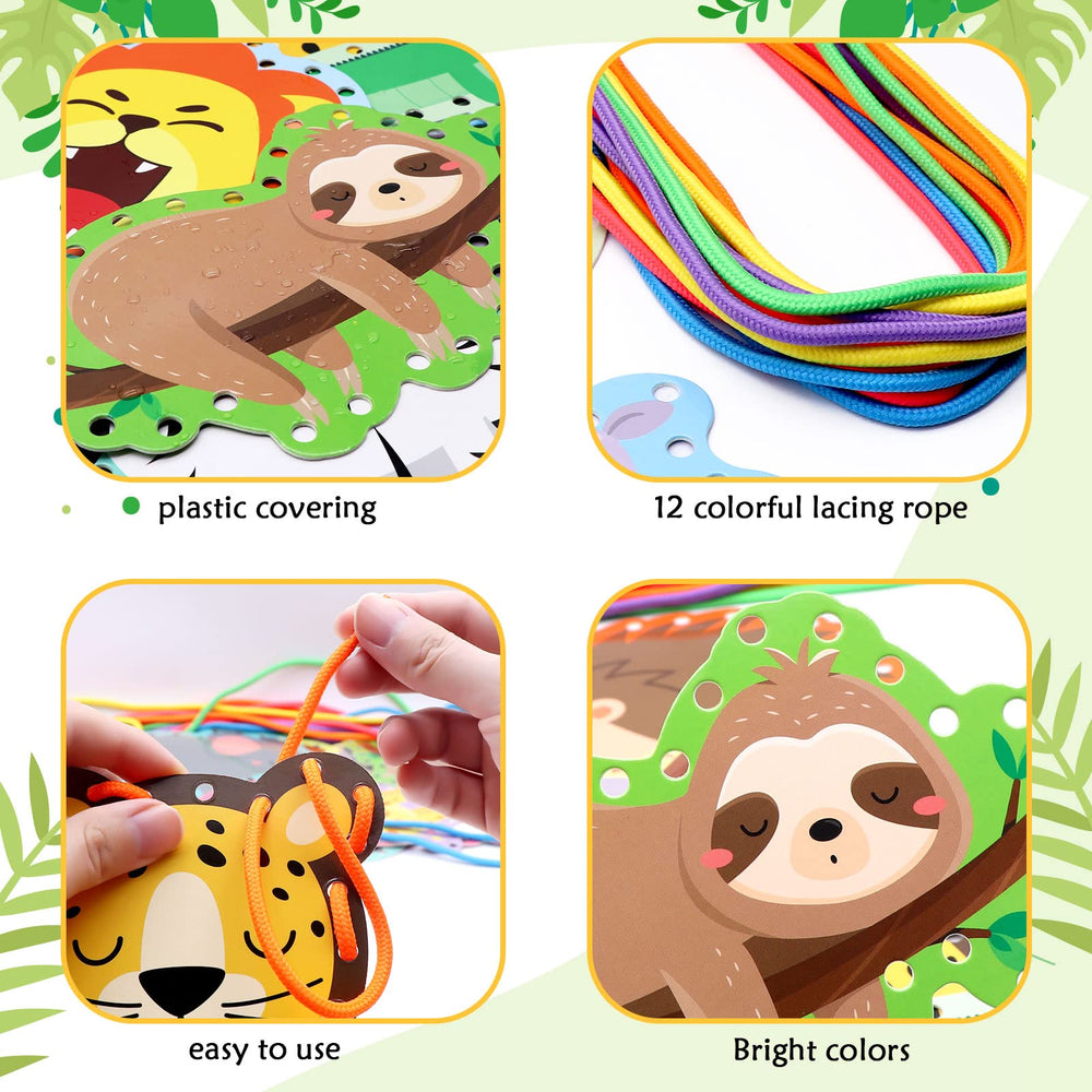 Dapaqami giraffe lacing card sparks imagination and manual skills.