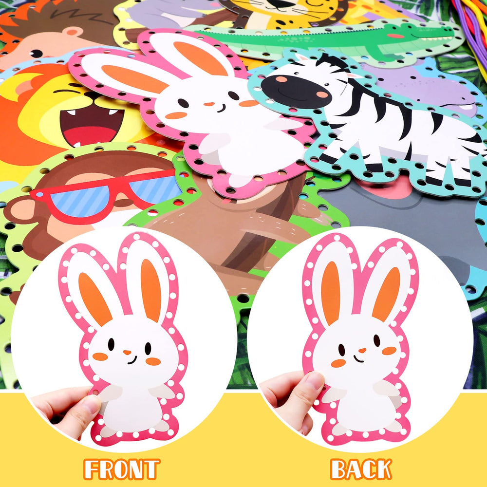 Dapaqami lion lacing card helping kids develop focus and color recognition.