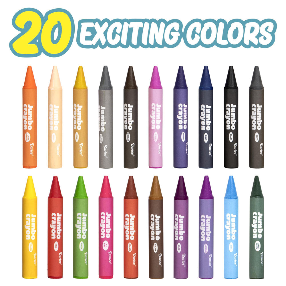 Darice jumbo crayons with kid-friendly grip easy to hold for small hands
