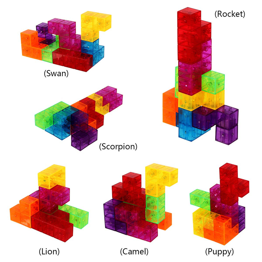DASDAX Magic 3D Cubes built-in magnets allow safe, flexible model building.