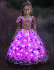 Davvew princess dress four-layer fluffy skirt for twirl-worthy volume
