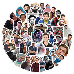 DAWINRK Tom Holland stickers adorn a laptop with playful graffiti style