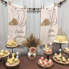 DAYIMG Oh Baby display with Winnie toppers for newborn gatherings