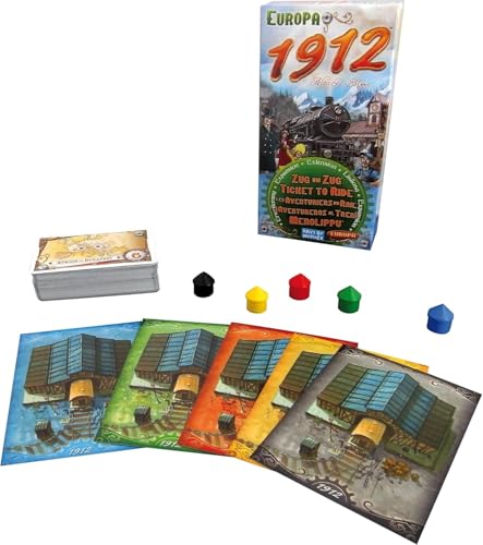 Days of Wonder Ticket to Ride Europa 1912 expansion components highlight new boards and pieces
