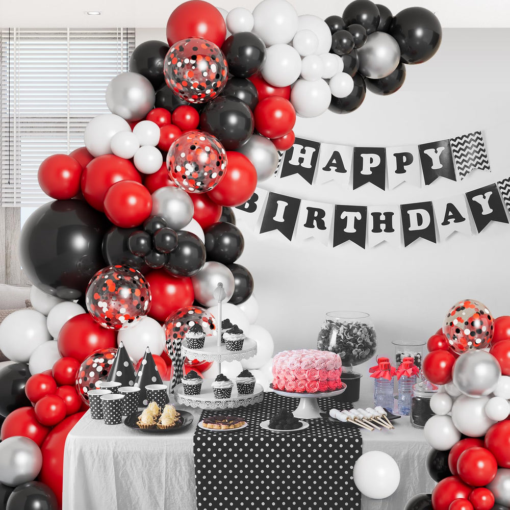 DBKL balloon arch kit confetti balloons closeup showing festive sparkle for photos.