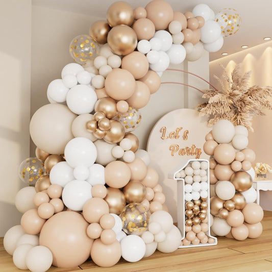DBKL white sand gold arch kit setup for chic boho party decor