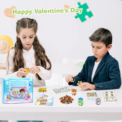 DBPBToU kids' party favors combine cards and blocks for interactive exchanges.