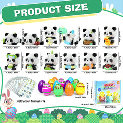 DBPBToU Panda mini blocks closeup showing safe, kid-friendly construction for easy assembly.