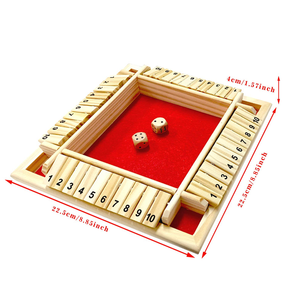 DC-BEAUTIFUL Shut The Box anti-slip pads keep the board stable