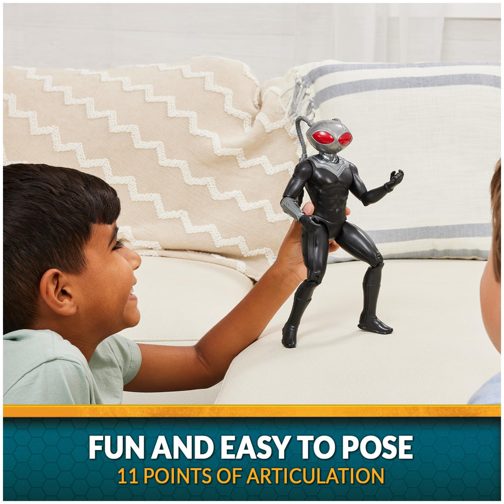 DC Comics Black Manta 12-inch figure with 11-point articulation for versatile poses.