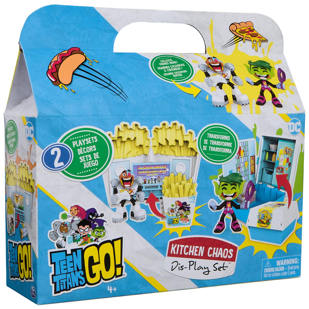 DC Comics Kitchen Chaos storage keeps playtime organized after use