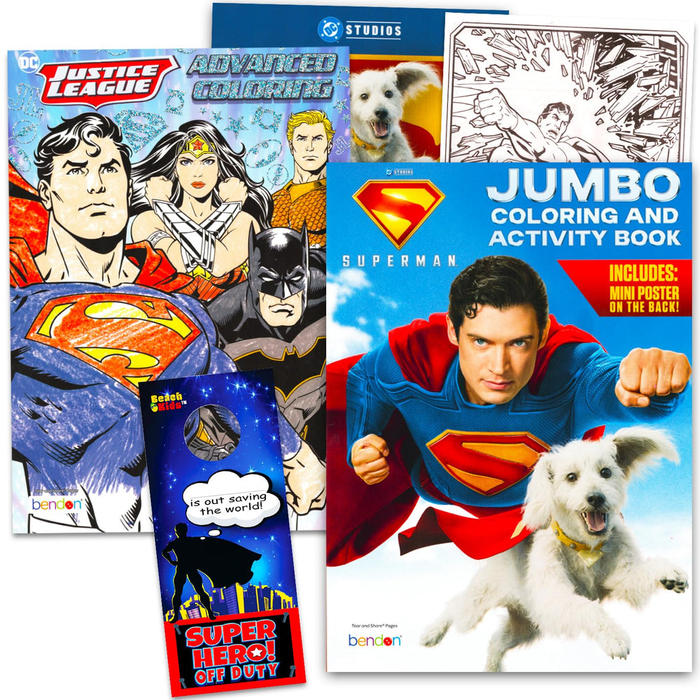 DC Comics Superman coloring and activity set cover showing bold hero art for creative fun