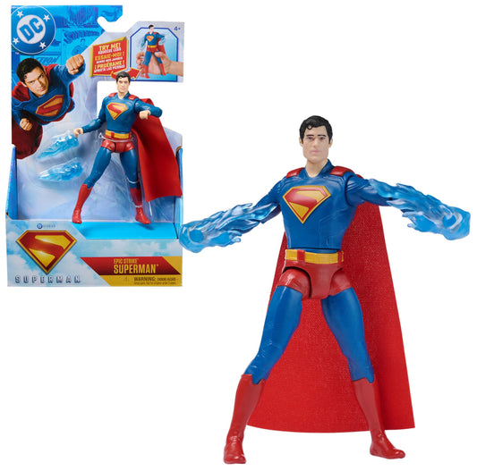DC Comics Superman Epic Strike Figure front view, ideal for vivid battle play