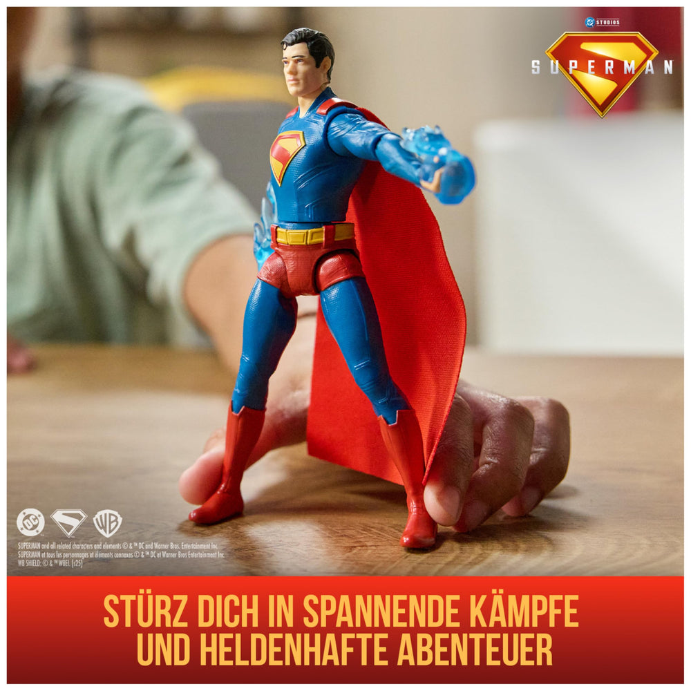 DC Comics Superman Epic Strike Figure side view highlights cape movement