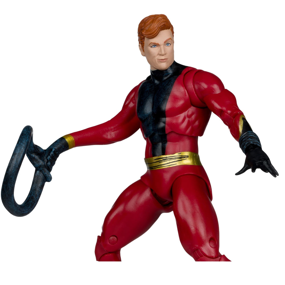 McFarlane Toys DC Multiverse Elongated Man figure showcases detailed textures.