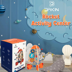 DDAKIN Rocket toddler activity center side view featuring spinner and path