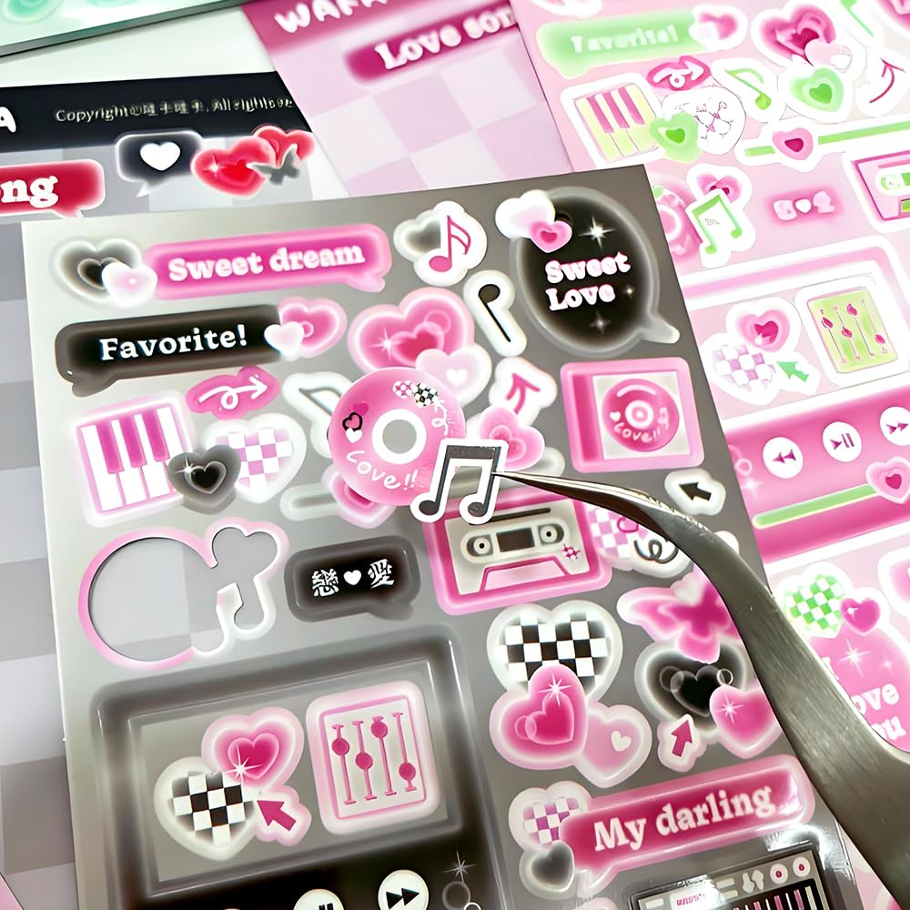 Ddayup radio sticker design accents scrapbooks and gifts.