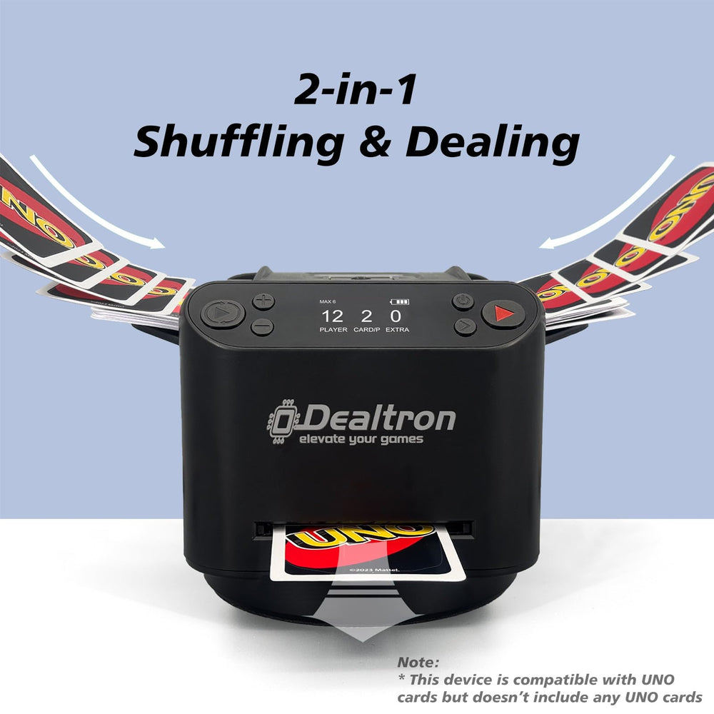 Dealtron remote card draw system enables quick and fair dealing.