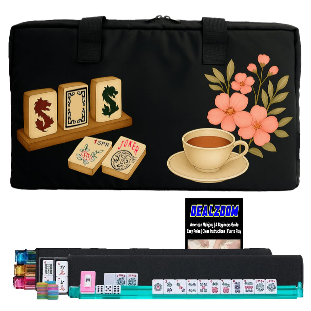 DEALZOOM American Mahjong Set in bag with 166 tiles for organized game nights