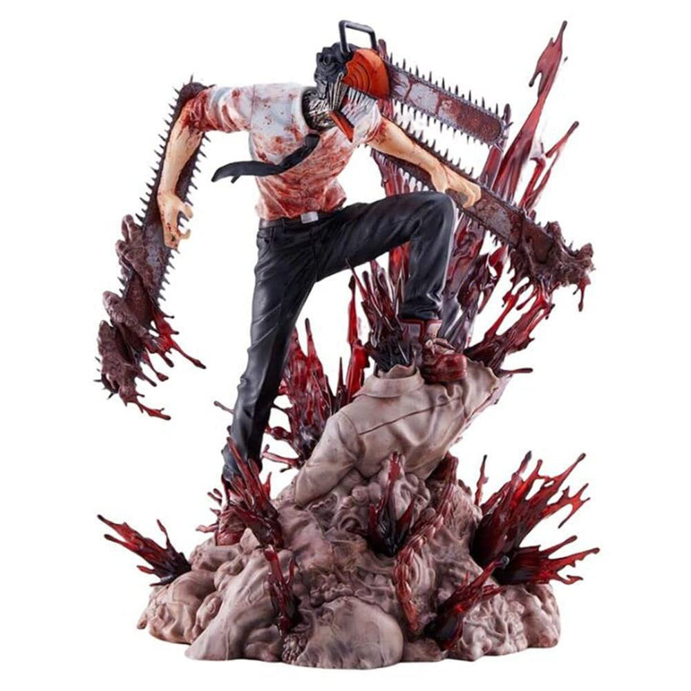 DEAMNAI Denji figure 11-inch PVC statue front view for stylish desk display
