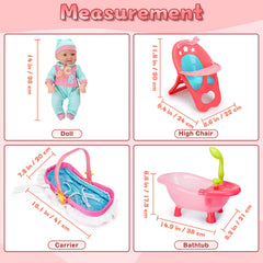 deAO 14-inch doll with movable limbs for posing and creativity.
