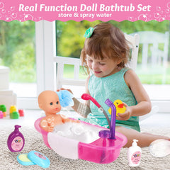 deAO bath tub with detachable shower spray for interactive water play