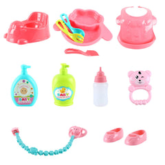 deAO feeding accessories set supports realistic mealtime play scenarios.