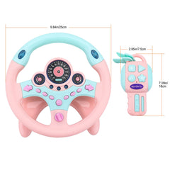 deAO Kids Steering Wheel base-attachment ensures secure and easy car-seat mounting.