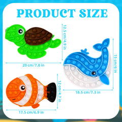 DEARIDAP turtle fidget toy front view promotes fine motor skills