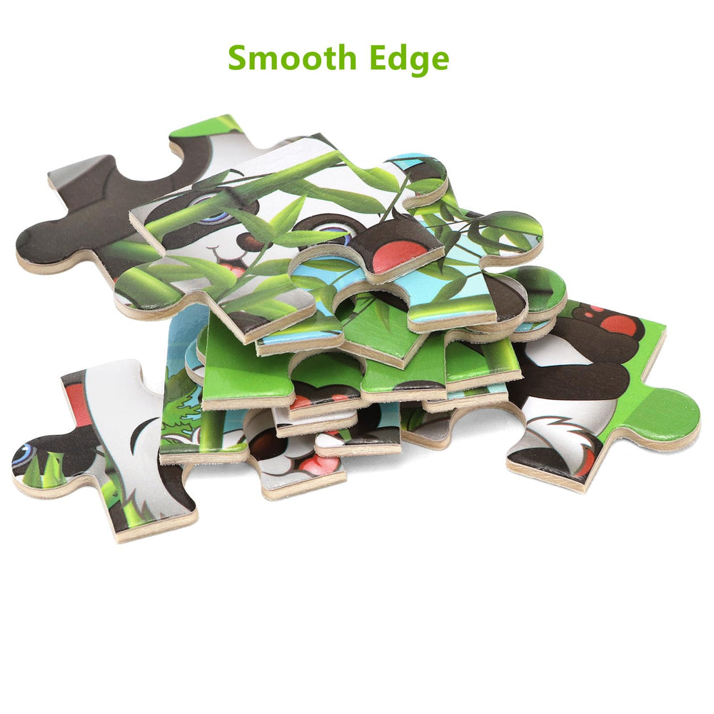 DEAYOU wooden frame puzzles travel-friendly design keeps pieces organized