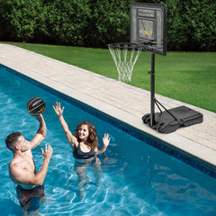 Adjustable height on DEBERG pool hoop from 3 to 4 feet for all players.