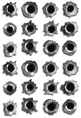 Decals by Haley bullet hole stickers, 24-pack, apply on cars safely without damaging paint