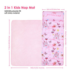 DecalSweet 2-in-1 nap mat with removable blanket for versatile use.