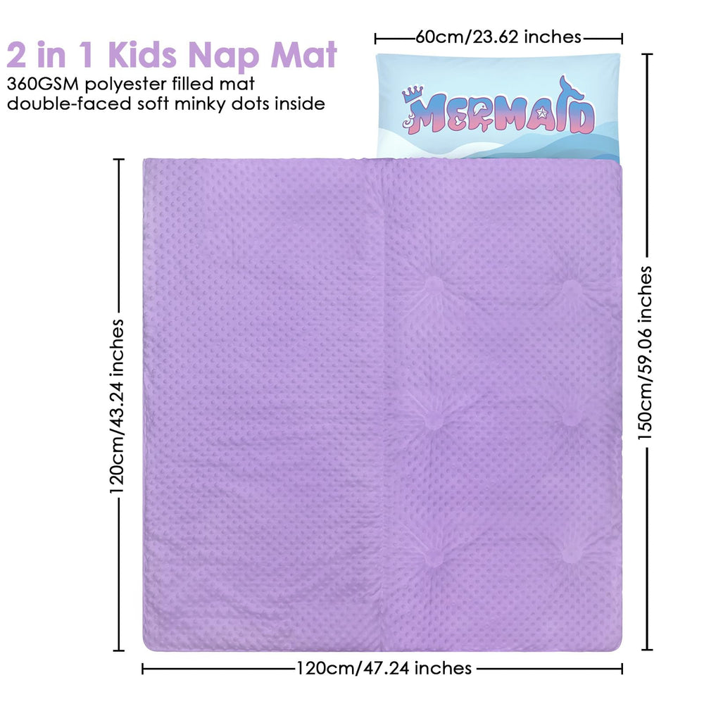 Decalsweet nap mat with soft minky dot lining for gentle rest