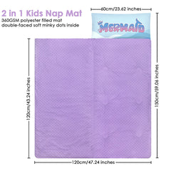 Decalsweet nap mat with soft minky dot lining for gentle rest
