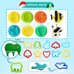 Decebaya dough tools scissors enable safe, easy trimming during play sessions.