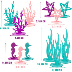 DECHISY mermaid centerpiece seahorse—soft felt texture with sturdy base.