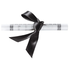 DecoPac black graduation cap closeup topper highlights details.