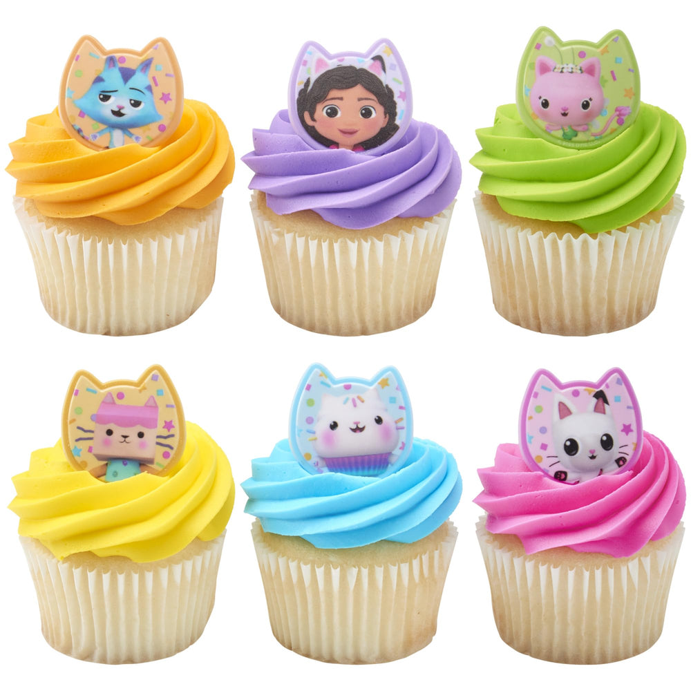 DecoPac Gabby's Dollhouse ring showing Kitty Fairy brightens birthday treats.
