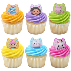 DecoPac Gabby's Dollhouse ring showing Kitty Fairy brightens birthday treats.