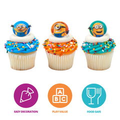 DecoPac Minions cupcake ring featuring Carl for fun desserts.