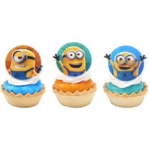 DecoPac Minions rings arranged for quick party dessert setup.