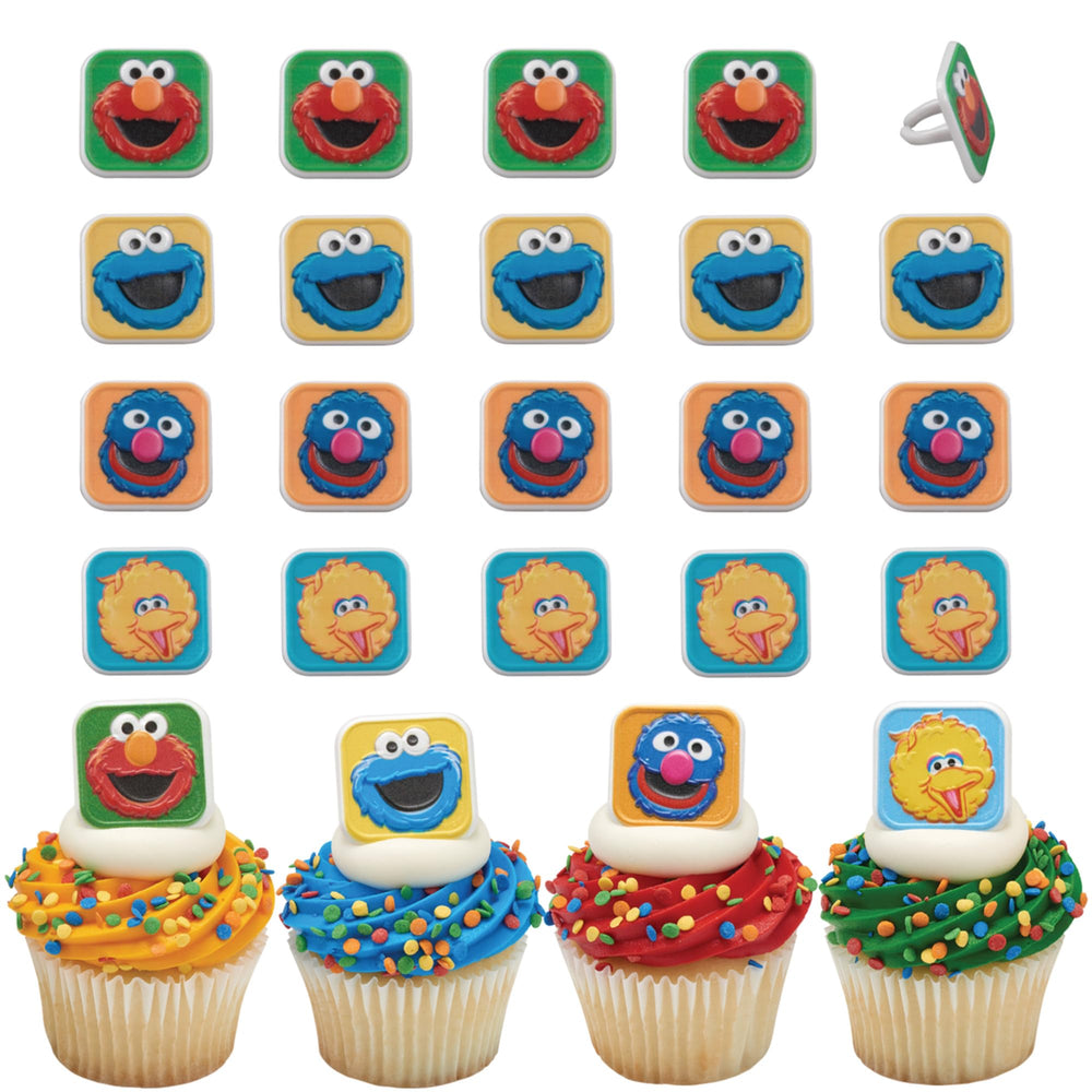 DecoPac Sesame Street Big Bird rings brighten birthday cupcakes