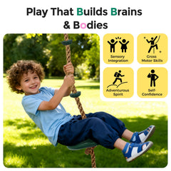 DECORLIFE heavy-duty rope swing uses durable materials for lasting backyard use.
